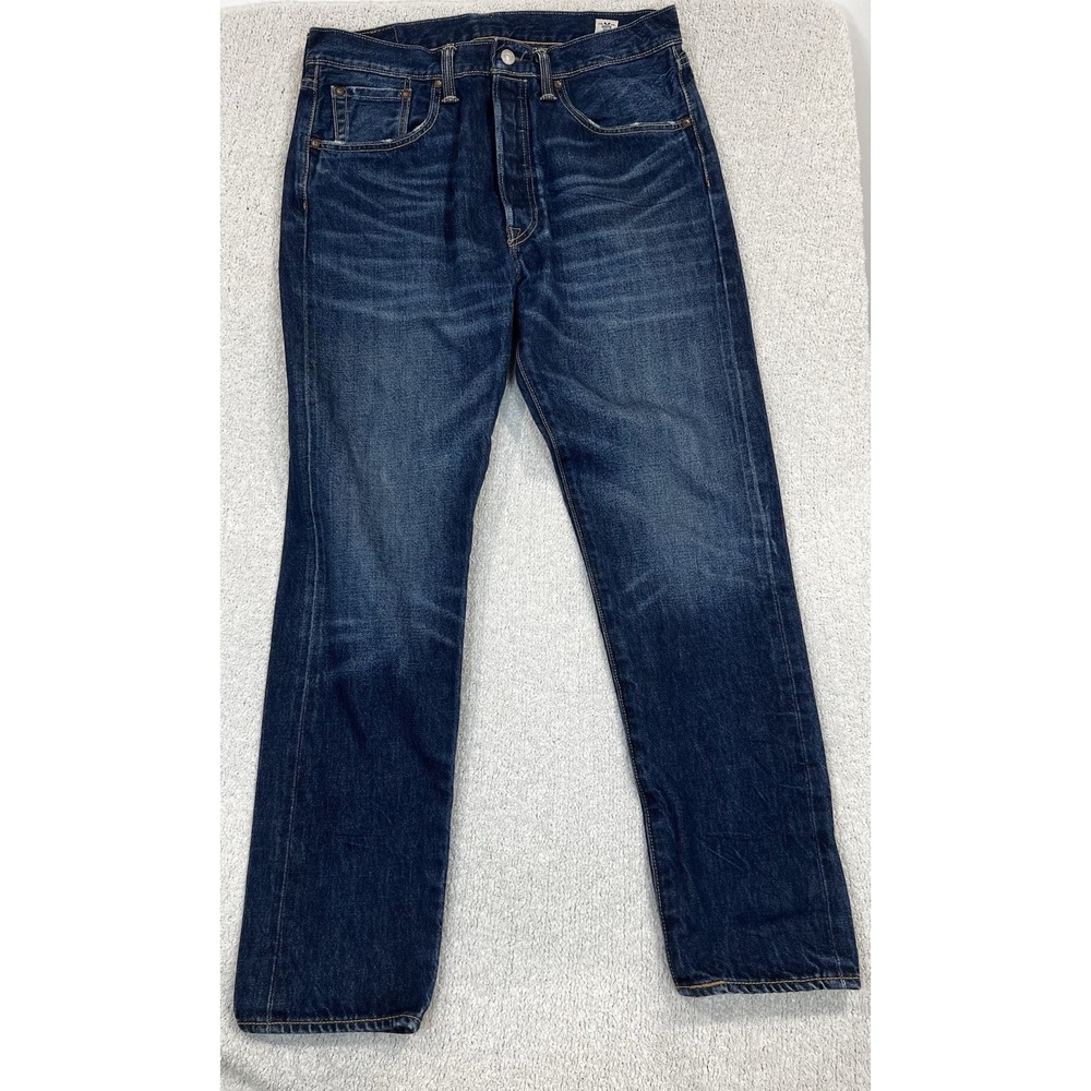 Levis 501 CT Selvedge Jeans Mens 34x30 White Oak Cone Denim Tapered Blue EUC